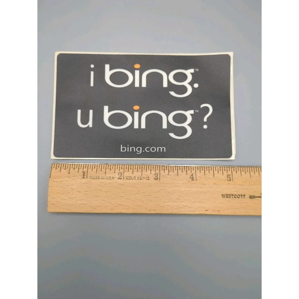 Microsoft Advertising Promo SWAG Search Engine Bing Sticker‎ Rare Pair